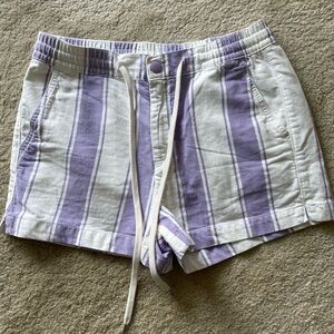 American Eagle White Purple Shorts Size S